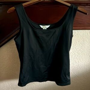 White House Black Market Women’s Medium Black Nylon Made in USA Plain Tank Top